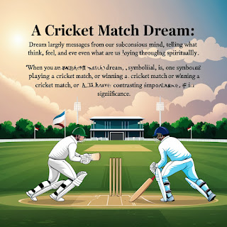 spiritual meaning of cricket Match Dream