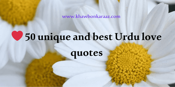 50 unique and best Urdu love quotes