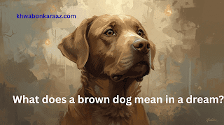 What does a brown dog mean in a dream?