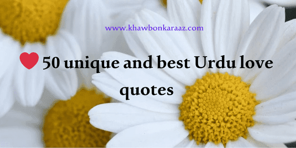 50 unique and best Urdu love quotes